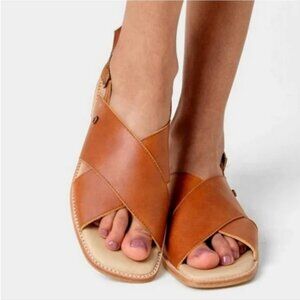 Portland Leather Patina Criss Cross Sandals